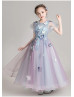 Beaded Butterfly Lace Tulle Fairytale Flower Girl Dress